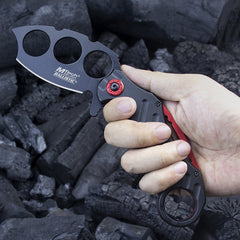 Stainless Steel Folding Knife with Knuckle Guard
