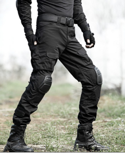 Black Python Tactical Training Pants with Knee Pads