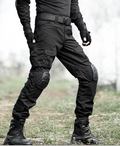 Black Python Tactical Training Pants with Knee Pads