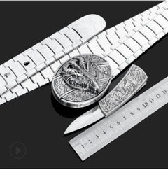Men's Tactical Stainless Steel Self-Defense Belt Knife