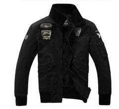 Men's Thickened Military Style Jacket with Stand Collar