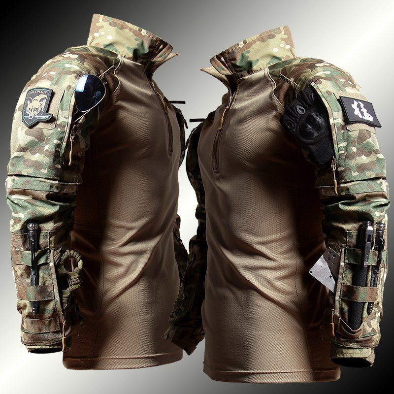 Tactical Long Sleeve Camouflage Frog Suit T-shirt