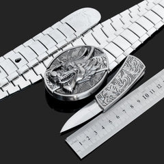 Men's Tactical Stainless Steel Self-Defense Belt Knife