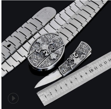 Men's Tactical Stainless Steel Self-Defense Belt Knife