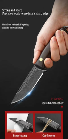 Multi-Purpose Beveled Stone Washing Straight Knife