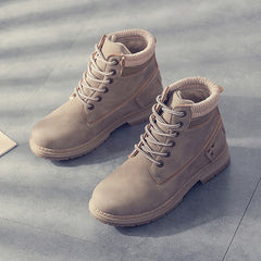 Martin Boots, Fleece-Lined Leather Lace-Up Boots