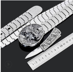 Men's Tactical Stainless Steel Self-Defense Belt Knife