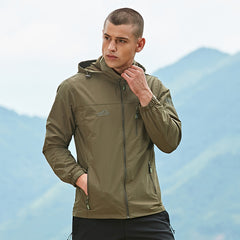Lightweight Men's Military-Style Waterproof Jacket