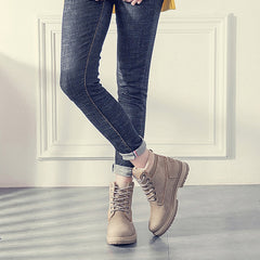 Martin Boots, Fleece-Lined Leather Lace-Up Boots