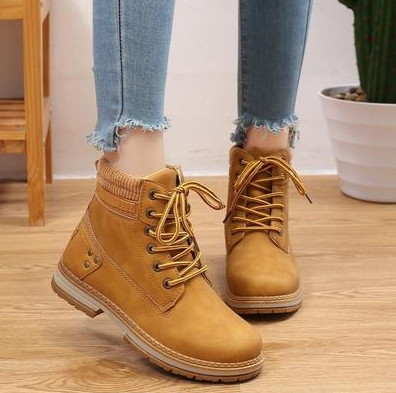 Martin Boots, Fleece-Lined Leather Lace-Up Boots