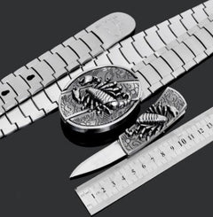 Men's Tactical Stainless Steel Self-Defense Belt Knife