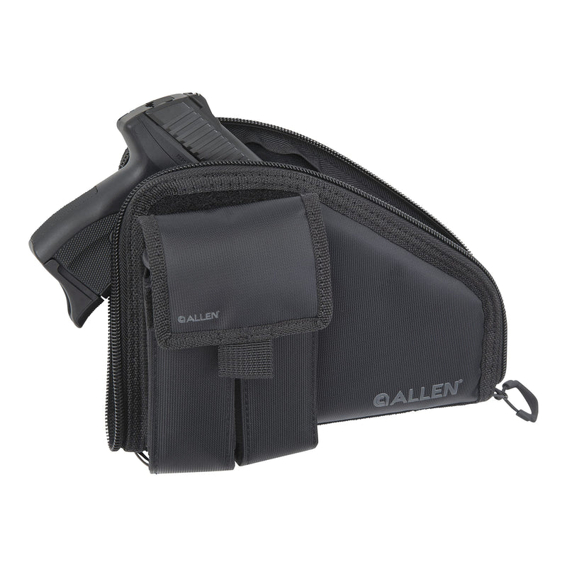 Allen Company Pistol Case with Mag Pouch Compact Handguns up to 8” Black