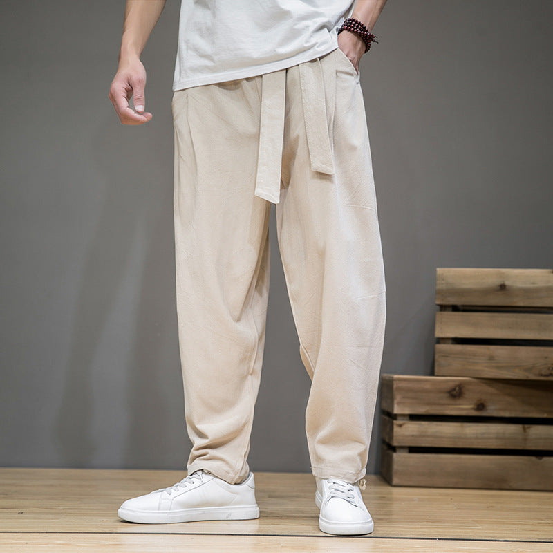 Men's Casual Cotton-Linen Trousers