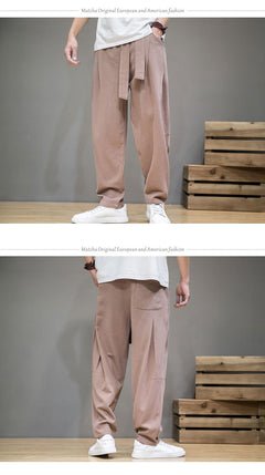 Men's Casual Cotton-Linen Trousers