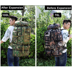 100L Waterproof Tactical Camouflage Backpack