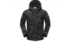 Camo Jacket with Python Print, Tactical Coat