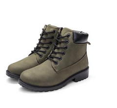 Martin Boots - Flat Leather Ankle Boots