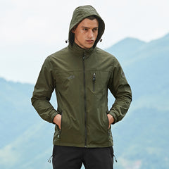 Lightweight Men's Military-Style Waterproof Jacket