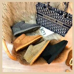 Mini Short Boots for Men and Women - Suede Snow Boots