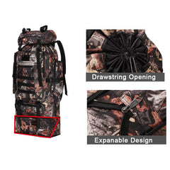 100L Waterproof Tactical Camouflage Backpack