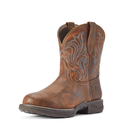ARIAT Womens Anthem Round Toe Shortie Western Boot Copper Kettle 9