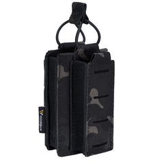 IDOGEAR Molle Magazine Pouch 5.56mm & 9mm Kangaroo Mag Pouch Single Elastic Tactical Open Top MOLLE Pouch Laser-Cut Style Mag Holder (camo Black)