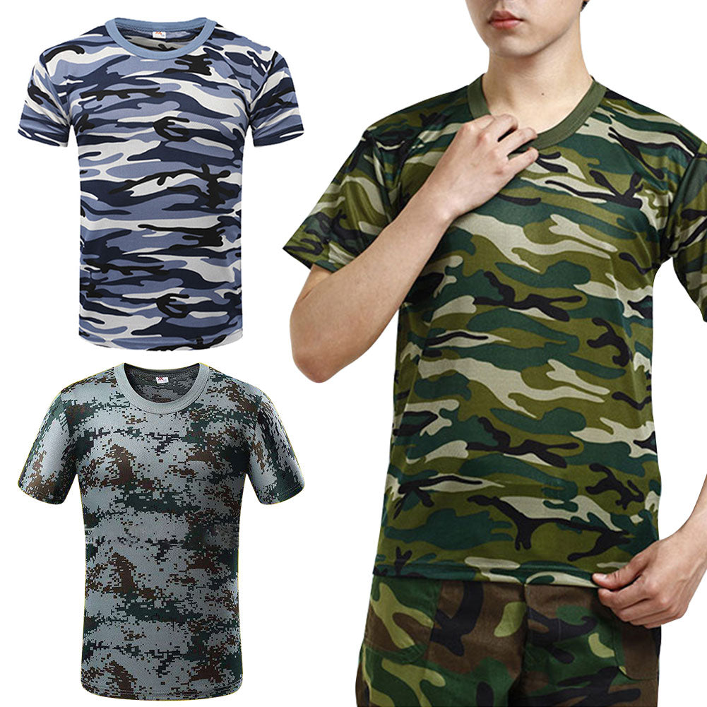 Men's Quick Dry Camouflage Tactical Short Sleeve Shirt