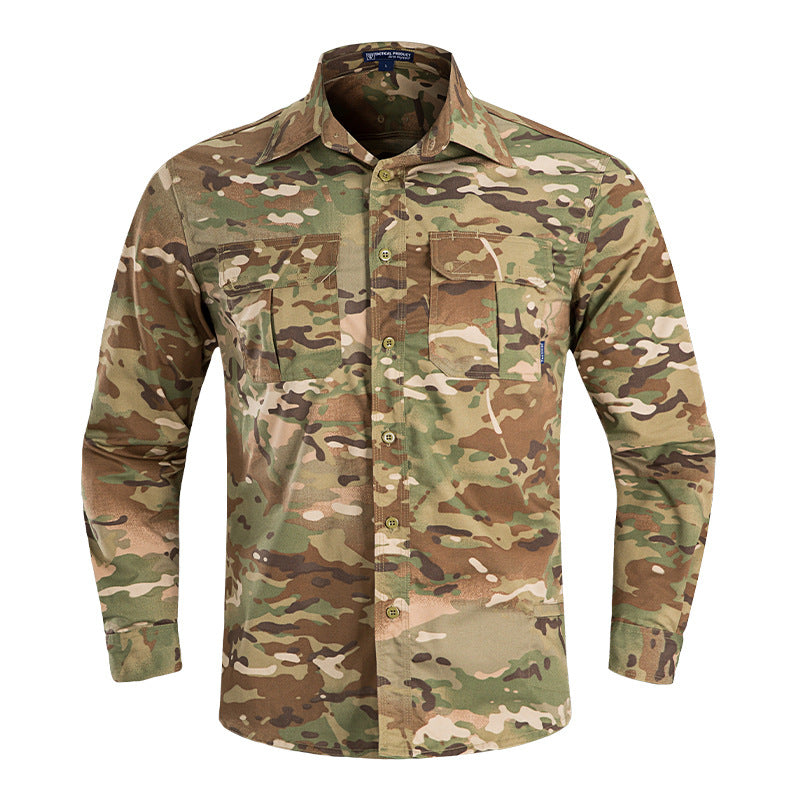 Men's Tactical Shirt - Summer Outdoor Breathable Camo