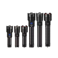 White Laser Zoomable Rechargeable LED Flashlight