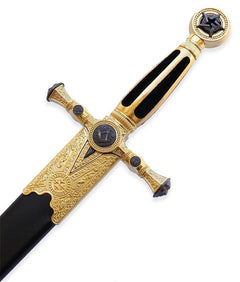 Vulcan Gear Medieval Middle Ages Sword & Matching Scabbard 33 inch Overall with 23" Blade (Kings Sword)