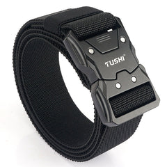 New Tactical Quick-Release Elastic Belt for Men
