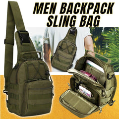 Men's Tactical Sling Backpack for Outdoor Activities
