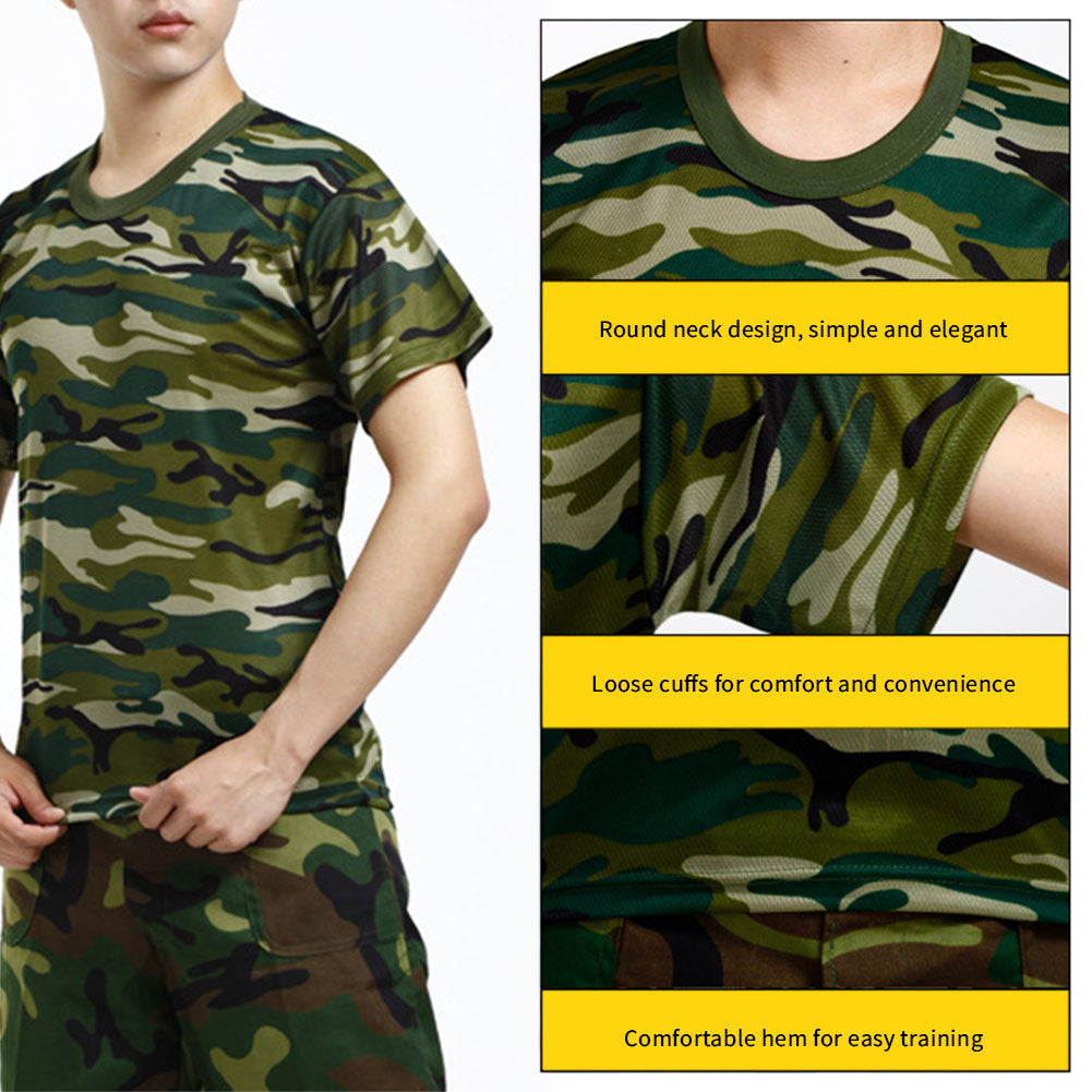 Men's Quick Dry Camouflage Tactical Short Sleeve Shirt