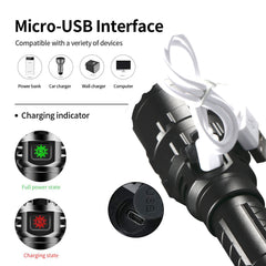 USB Rechargeable L2 Mini Waterproof LED Flashlight