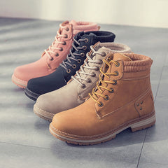 Martin Boots, Fleece-Lined Leather Lace-Up Boots