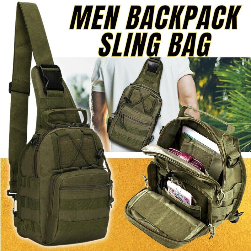 Men's Tactical Sling Backpack for Outdoor Activities