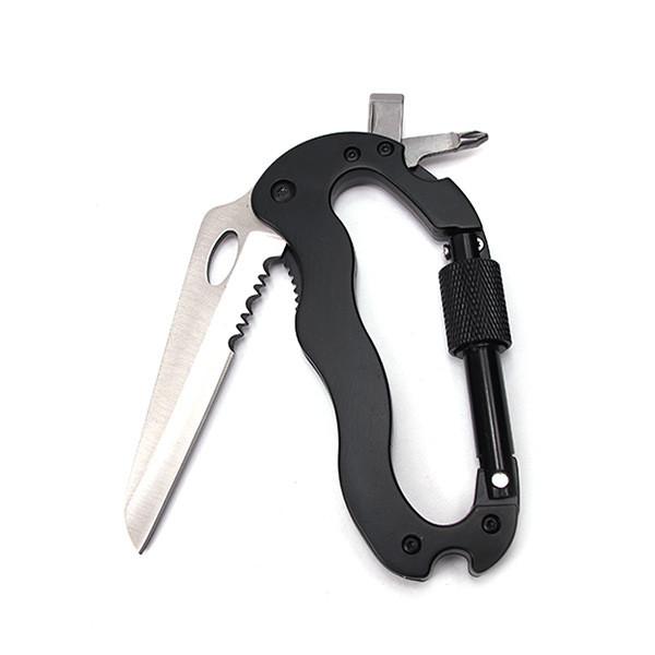 Outdoor Survival Multi-Functional Carabiner with Knife
