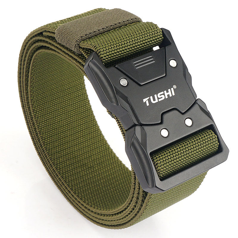 New Tactical Quick-Release Elastic Belt for Men