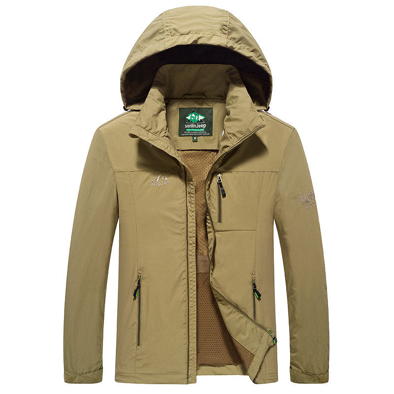 Lightweight Men's Military-Style Waterproof Jacket