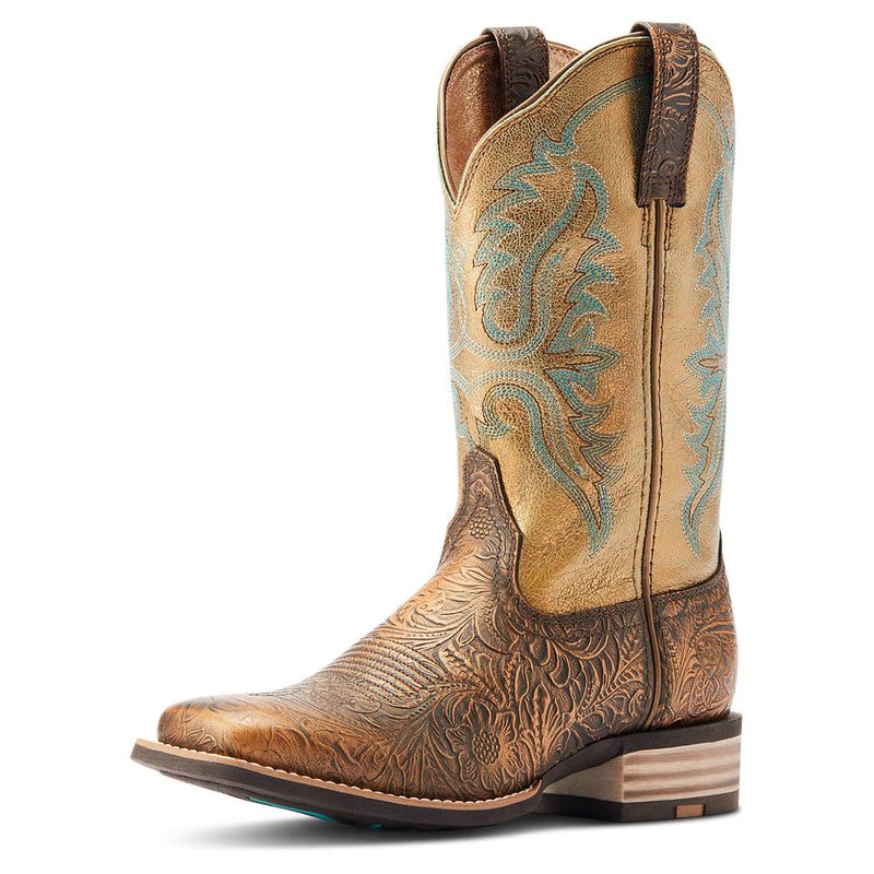 ARIAT BMVY9 Womens Olena Western Boot Bronze Age/Green Mile 9