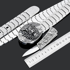 Men's Tactical Stainless Steel Self-Defense Belt Knife