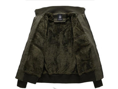 Men's Thickened Military Style Jacket with Stand Collar