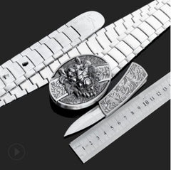 Men's Tactical Stainless Steel Self-Defense Belt Knife