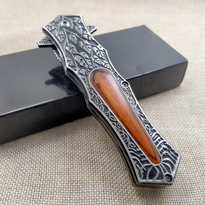 High-Hardness Sharp Folding Survival Knife for Camping
