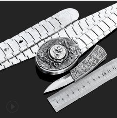 Men's Tactical Stainless Steel Self-Defense Belt Knife