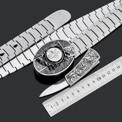 Men's Tactical Stainless Steel Self-Defense Belt Knife