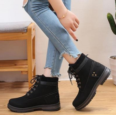 Martin Boots, Fleece-Lined Leather Lace-Up Boots