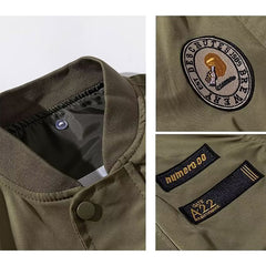 Men's Vintage Embroidered Military Bomber Jacket