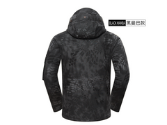 Camo Jacket with Python Print, Tactical Coat