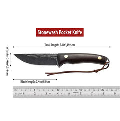 Multi-Purpose Beveled Stone Washing Straight Knife